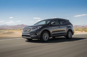 2018 Hyundai Santa Fe Sport front three quarter in motion 06