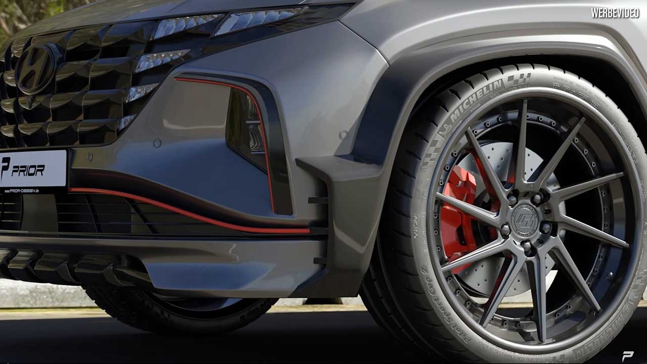 Prior Design примерил широкофюзеляжный комплект на Hyundai Tucson 2021 года